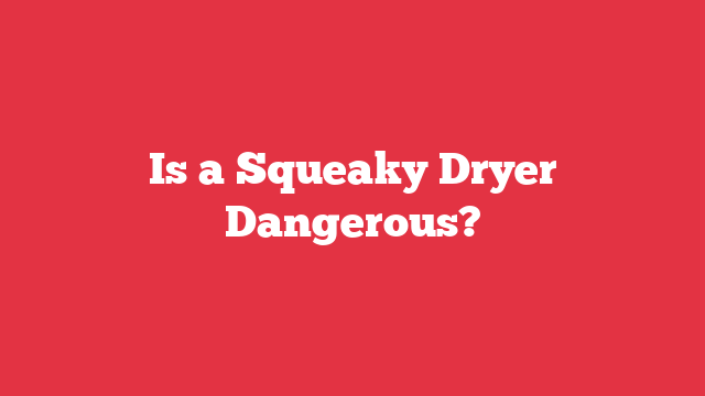 Is a Squeaky Dryer Dangerous?